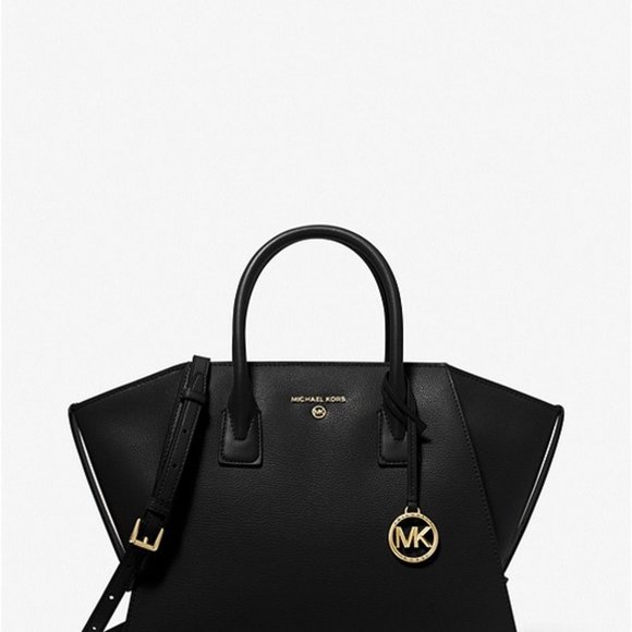 MICHAEL Michael Kors Handbags - Michael Kors  Avril Large Purse, Black with Gold trim. NWT.